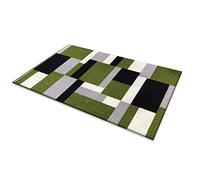 B&B Door Mat Indoor Washable Heavy Duty Floor Protector Mat Inside Large Dirt Trapper Mats Entryway Patio Door Matt Kilas Green Black| 60 Cm X 110 Cm