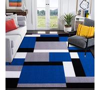 B&B Door Mat Indoor Washable Heavy Duty Floor Protector Mat Inside Large Dirt Trapper Mats Entryway Patio Door Matt Kilas Blue Black| 60 Cm X 110 Cm