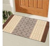 B&B Door Mats Outdoor Heavy Duty Anti-Skid Gym Mats for Home Thick Waterproof Anti Mud Dirt Trapper for Entrance (40 x 60 cm, Beige Brown 58)