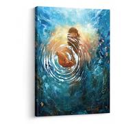 B.B.F MAKE Jesus Canvas Wall Art Christian Wall Decor, 1.25" Gallery Wrapped Solid Wood Frame, Ready to Hang Religious Picture Prints for Living Room, Fade-Resistant Made in USA - Holy Spirit Angel