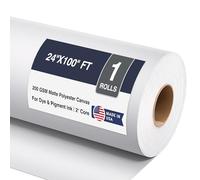 B.B.F MAKE Matte Inkjet Canvas Roll for Wide-Format Plotter Printers | 200gsm (9 mil) waterproof media with a true-fit 2-inch core, built for pragmatic creators needing smudge-free graphics.