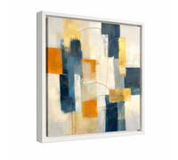 B.B.F Make Premium Canvas Floating Frame - 1.25" Gallery Depth Floater Frame with Faux Wood Grain PS Finish, Handcrafted in USA for Wall Art (White 24x24)
