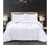 B&B Faux Fur Blanket Throws for Sofas King Size - 3Pcs Soft Fluffy Velvet Touch Warm Blankets for Bed and Couch Bed Throw for Bedroom, Traveling Blankets - 240 x 235 cm, White