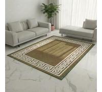 B&B Heavy Duty Area Rug-Door Mat Non Slip Backing Washable Indoor & Outdoor Doormats - Runner Rug Carpet Runner, Area Rugs, Indoor mat (Green & Cream, 120 x 170 cm)