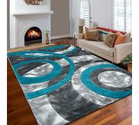 B&B Modern Rugs for Living Room - Super Soft High Dense Pile Thick Solid Color Shaggy Rugs for Bedrooms, Kitchen, Dining Room Purple - 120 x 170 cm