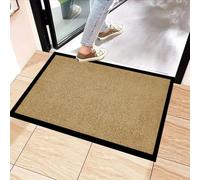 B&B Plain Twist Rubber Door Mat Outdoor and Indoor Use - Heavy Duty Waterproof PVC Non Slip Backing Dirt Trapper Kitchen Floor Mat Pets and Dog Muddy Paws Entrance Mat (60 x 90 cm, Beige)