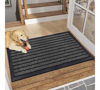 B&B Rubber Door Mats Outdoor Heavy Duty Waterproof Pvc Backing Non Slip Muddy Paws Dirt Grabber Barrier Washable Door Mat For Front Entrance Welcome Matt (40 x 60 cm - Small Door Mat, Grey)