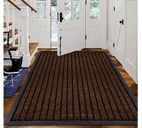 B&B Rubber Door Mats Outdoor Heavy Duty Waterproof Pvc Backing Non Slip Muddy Paws Dirt Grabber Barrier Washable Door Mat For Front Entrance Welcome Matt (80 x 300 cm - X Large Runner, Brown)
