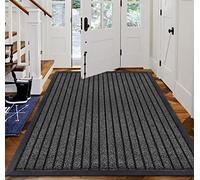 B&B Rubber Door Mats Outdoor Heavy Duty Waterproof Pvc Backing Non Slip Muddy Paws Dirt Grabber Barrier Washable Door Mat For Front Entrance Welcome Matt (80 x 300 cm - X Large Runner, Grey)