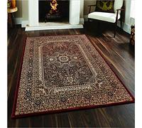 B&B Rugs Living Room Large 160x230cm - Super Soft Geometrical Pattern Thick Traditional Vintage Area Rug for Bedroom, Dining Room, Study Room- Red - 0207