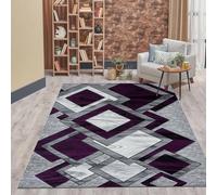 B&B Runner Rugs for Hallway Bedrooms Kids Room Carpet Large Rug - Soft Dense Medium Pile Large Living Room Runner Mat - Purple, 80 x 150 cm