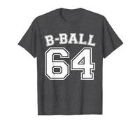 B-Ball 64 Basketball Player Number Training Varsity Vintage T-Shirt