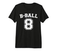 B-Ball Basketball Player Number 8 Training Varsity Vintage Premium T-Shirt