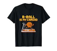 B-ball Is My Cardio Retro Pixel Basketball Design T-Shirt