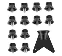 B Baosity 12 Pieces Nylon Football Shoe Spikes with Replaceable M5 Threaded Wrench, Offering Good Grip for Soft Ground Sports And Training Use, Style A