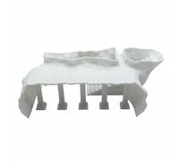 B Baosity Aquarium Cave Roman Ruin Tunnel Aquarium Shelter Ancient Column Ornament Additive Manufacturing Material Suitable for Shy Species Catfish Rest Tank Landscaping, White, M