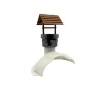 B Baosity Aquatic Habitat Shelter Fish Cave Ornament Aquarium Tank Decoration With 3D Stonework Look For Depth And Shaded Suitable for freshwater and marine, White