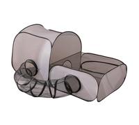 B Baosity Cat Tube Tunnel Cage House Folded Portable Playground 2 in 1 Play Tunnel Kitten for Indoor Hamster Puppy Bunnies Dogs, S