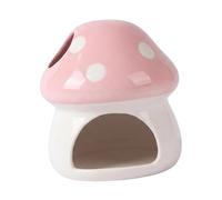 B Baosity Ceramic House Shaped Like A Hamster, for Guinea Pigs, Hedgehogs, Squirrels, Gerbils, Ferrets And Other Small Animals, Pink
