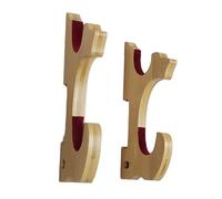 B Baosity Display Stand Bamboo Wall Mount Samurai Flute Hook Fishing Rod Holder SpaceSaving Velvet Padded for Study Apa, 2 Tier
