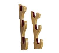 B Baosity Display Stand Bamboo Wall Mount Samurai Flute Hook Fishing Rod Holder SpaceSaving Velvet Padded for Study Apa, 3 Tier