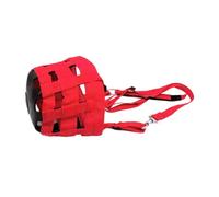 B Baosity Horse Grazing Muzzle Breathable Nylon Comfortable Mouth Guard with Lightweight Adjustable Basket And Straps for Grazing Management Suitable for Horse, Red
