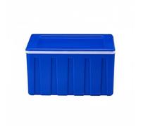 B Baosity Insulated Carrier Thermal Food Storage Box PP Material Layered Structure Odor Resistant Container Suitable for Catering Street Vendor Outdoor Vehicle Use, Blue, Classic, Lid Separated
