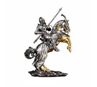 B Baosity Knight Figurine Medieval Sculpture Resin Statue Retro Decor Horseman Collectible Classic Ornament Weathered Texture Suitable for Gift Bookshelf Office Decoration, 29-12-5-40cm Sword