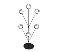 B Baosity Memo Folder Photographs Card Clip Holder Metal Table Stand with 6 Branches for Displaying Memories for Office Living Room Celebration, Black