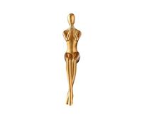 B Baosity Office Desk Sculpture Abstract Statue Figurine Decor Resin Ornament With Gold Finish Modern Faceless Elongated Body Compact Footprint suitable for, Shy