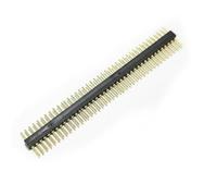 B Baosity Round Pin Header Connector Electronic Component PCB Interface Soldering Saving with Gold Pins suitable for engineering projects prototyping DIY application, 1x40p, Single Row Male