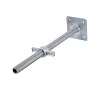 B Baosity Secure Screw Jack | Solid Steel, Screw Jack with Square Mounting Plate, Sturdy, for Construction Sites, Builders, 30x460mm, Solid Base