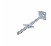 B Baosity Secure Screw Jack | Solid Steel, Screw Jack with Square Mounting Plate, Sturdy, for Construction Sites, Builders, 33x300mm, Hollow Base