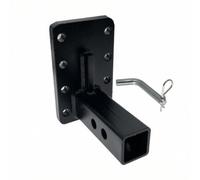 B Baosity Vehicle Trailer Hitch Adapter Bracket Mount Coupler With Multiple Round Mounting Holes And Low Profile Fit Suitable for utility trailers RVs, Adjustable Adapter Rod With Pin