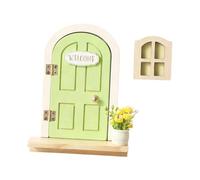 B Baosity Wooden Elf Door with Accessories Traditional Elf Activities Wall Gifts