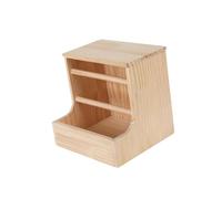 B Baosity Wooden Feeder, Rack, Rodent Feeder with Internal Fastening, Practical, Suitable for Guinea Pigs And Rabbits, 20x10x20cm