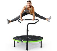 B BCAN Rebounder Trampoline for Adults, 102cm Foldable Mini Trampoline, Adjustable Foam Handle & Upgraded Stability, Exercise Trampoline Indoor Workout, Max Load 150kg