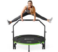 B BCAN Rebounder Trampoline for Adults, 102cm Foldable Mini Trampoline, Adjustable Foam Handle & Upgraded Stability, Exercise Trampoline Indoor Workout, Max Load 150kg