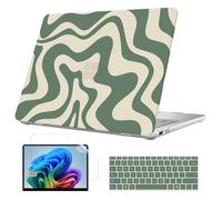 B BELK Case for Microsoft Surface Laptop 13 inch Touchscreen Copilot+ PC 2025 Model: 2095, Plastic Hard Shell Case + Keyboard Cover + Screen Protector for 13'' Microsoft Surface, Green Wave