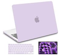 B BELK Compatible for MacBook Air 15 inch Case 2025 2024 2023 M4 M3 M2 Model A3241 A3114 A2941, Protective Sturdy Hard Shell for Mac Air 15" + Keyboard Cover & Screen Protector, Lavender Purple