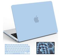 B BELK Compatible for MacBook Air 15 inch Case 2026 2025 2024 2023 M5 M4 M3 M2 Model A3448 A3241 A3114 A2941, Protective Hard Shell for Mac Air 15" + Keyboard Cover & Screen Protector, Air Blue