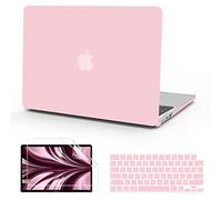 B BELK Compatible with MacBook Air 13.6 inch Case 2026 2025 2024 2023 2022 M4 M3 M2 A3240 A3113 A2681 Liquid Retina Display, Plastic Hard Shell Case + Keyboard Cover + Screen Protector, Baby Pink