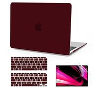 B BELK Compatible with MacBook Air 13 inch Case 2022 2021 2020 2019 2018 A2337 M1 A2179 A1932, Matte Plastic Hard Shell Case for MacBook Air 13.3 inch +Keyboard Cover +Screen Protector, Marsala Red