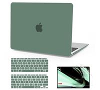 B BELK Compatible with MacBook Air 13 inch Case 2022 2021 2020 2019 2018 A2337 M1 A2179 A1932, Matte Plastic Hard Shell Case for MacBook Air 13.3 inch +Keyboard Cover+Screen Protector, Midnight Green