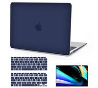 B BELK Compatible with MacBook Air 13 inch Case 2022 2021 2020 2019 2018 A2337 M1 A2179 A1932 Touch ID,Matte Plastic Hard Shell Case for MacBook Air 13.3 inch+Keyboard Cover+Screen Protector,Navy Blue