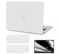 B BELK Compatible with MacBook Air 13 inch Case 2022 2021 2020 2019 2018 A2337 M1 A2179 A1932 Touch ID, Matte Plastic Hard Shell Case & Keyboard Cover & Screen Protector Retina Display, Frost Clear