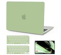 B BELK Compatible with MacBook Air 13 inch Case 2022 2021 2020 2019 2018 Release A2337 M1 A2179 A1932 Touch ID, Matte Plastic Laptop Hard Shell Case + Keyboard Cover + Screen Protector, Avocado Green