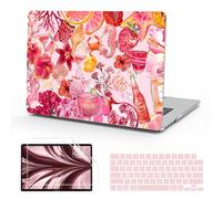 B BELK Compatible with MacBook Air 13 inch Case 2025 2024 2023 2022 M4 M3 M2 A3240 A3113 A2681, Plastic Hard Shell + Keyboard Cover + Screen Protector for MacBook Air 13.6 inch Case, Rosé Carnival
