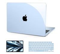 B BELK Compatible with MacBook Air 13 inch Case 2026 2025-2022 M5 M4 M3 M2 A3449 A3240 A3113 A2681, Plastic Hard Shell+Keyboard Cover+Screen Protector for MacBook Air 13.6 inch Case, Crystal Sky Blue