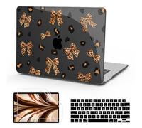 B BELK Compatible with MacBook Air 13 inch Case 2026 2025 2024-2022 M5 M4 M3 M2 A3449 A3240 A3113 A2681, Plastic Hard Shell+Keyboard Cover+Screen Protector for MacBook Air 13.6 inch Case, Leopard Bow